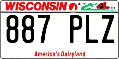 WI license plate 887PLZ
