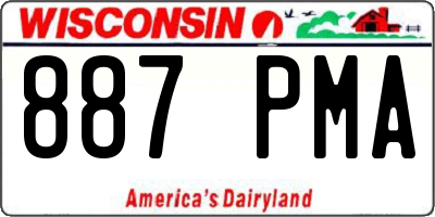 WI license plate 887PMA