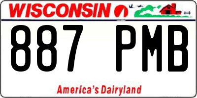 WI license plate 887PMB
