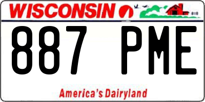 WI license plate 887PME