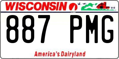 WI license plate 887PMG