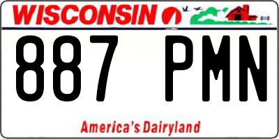 WI license plate 887PMN