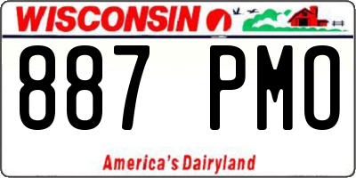 WI license plate 887PMO