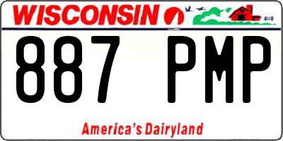 WI license plate 887PMP