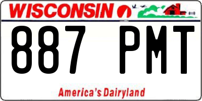 WI license plate 887PMT