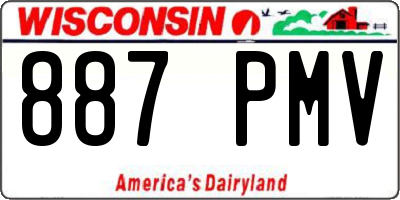 WI license plate 887PMV