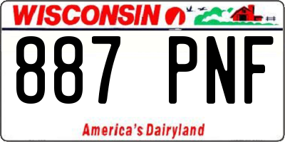 WI license plate 887PNF