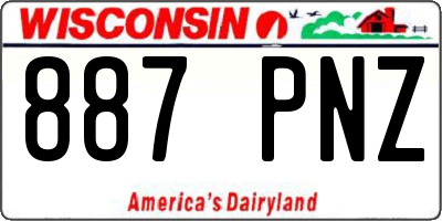 WI license plate 887PNZ