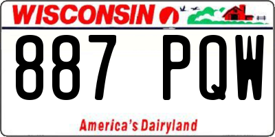 WI license plate 887PQW