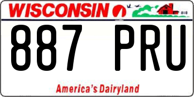WI license plate 887PRU