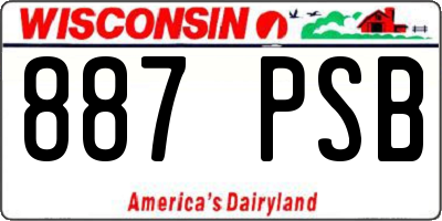 WI license plate 887PSB