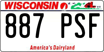 WI license plate 887PSF