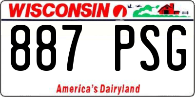 WI license plate 887PSG