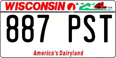 WI license plate 887PST
