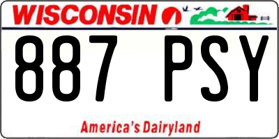 WI license plate 887PSY