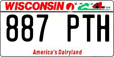 WI license plate 887PTH