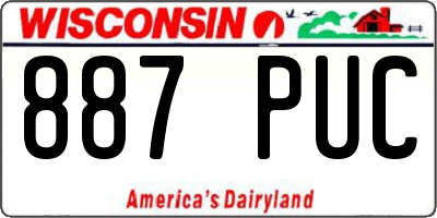 WI license plate 887PUC