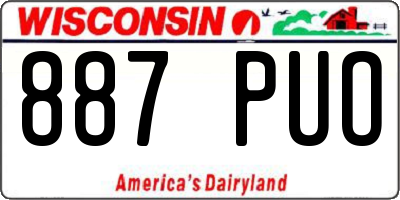 WI license plate 887PUO