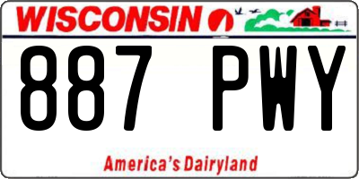 WI license plate 887PWY