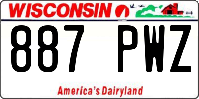 WI license plate 887PWZ