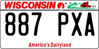 WI license plate 887PXA