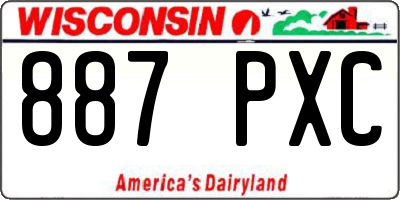 WI license plate 887PXC
