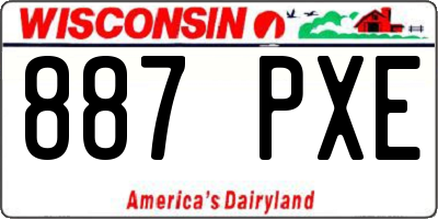 WI license plate 887PXE
