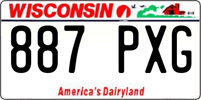 WI license plate 887PXG