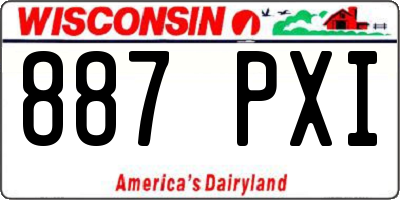 WI license plate 887PXI