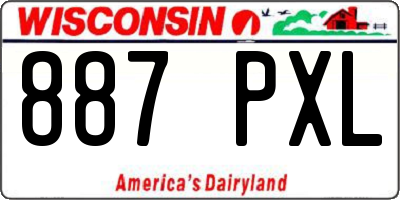 WI license plate 887PXL