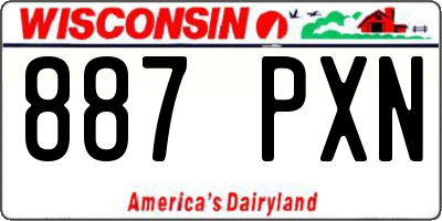 WI license plate 887PXN
