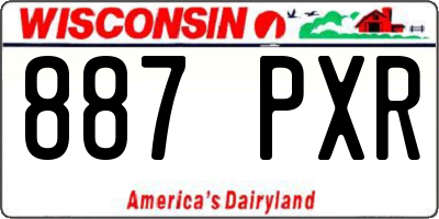 WI license plate 887PXR