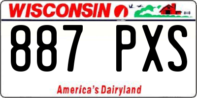 WI license plate 887PXS