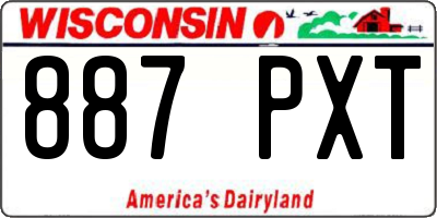 WI license plate 887PXT