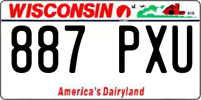 WI license plate 887PXU