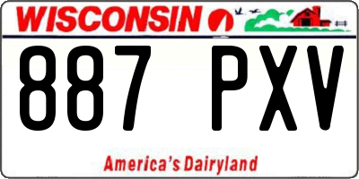 WI license plate 887PXV