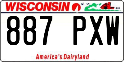WI license plate 887PXW