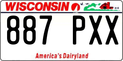 WI license plate 887PXX