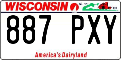 WI license plate 887PXY