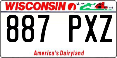 WI license plate 887PXZ