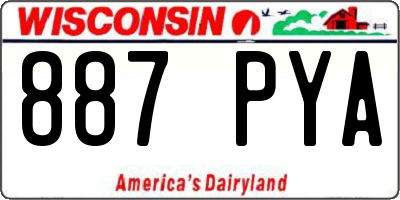 WI license plate 887PYA