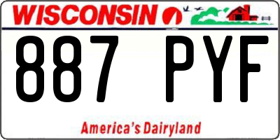WI license plate 887PYF