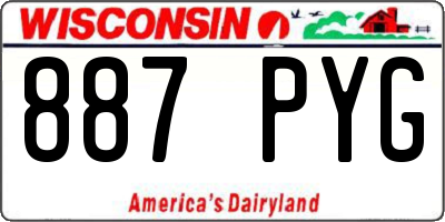 WI license plate 887PYG