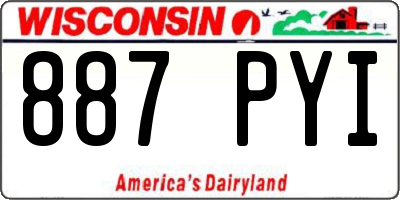 WI license plate 887PYI