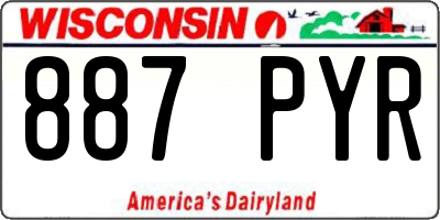WI license plate 887PYR