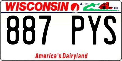 WI license plate 887PYS
