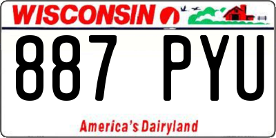WI license plate 887PYU