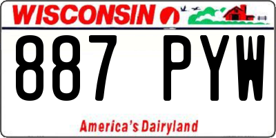 WI license plate 887PYW