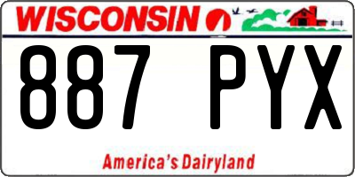 WI license plate 887PYX