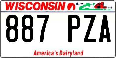 WI license plate 887PZA